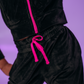 Black City Chic Velour Tracksuit