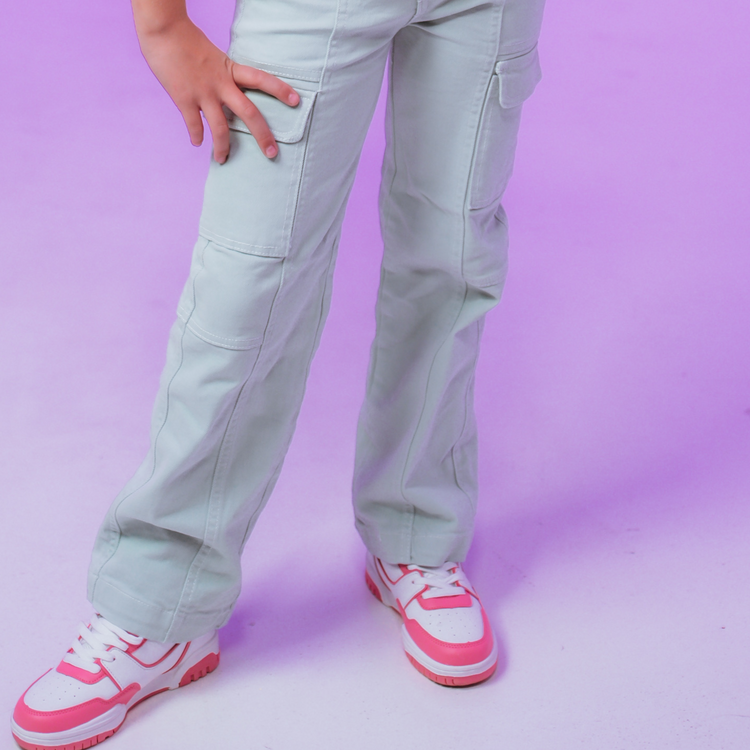 Sage Blossom Cargo Pants