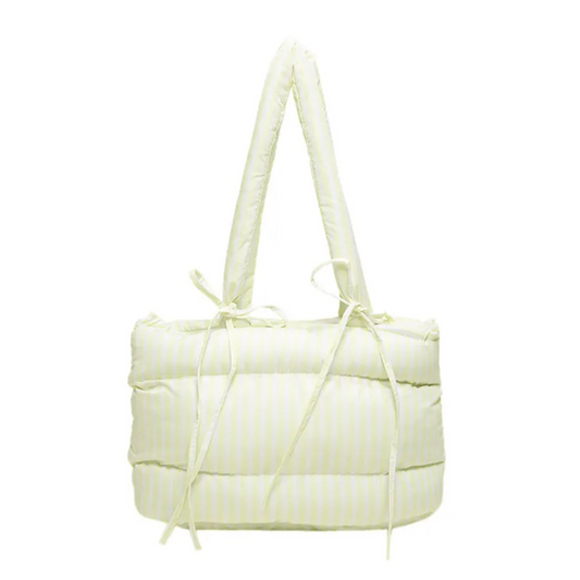 Daisy Stripe Quilted Tote