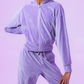 Lavender City Chic Velour Tracksuit