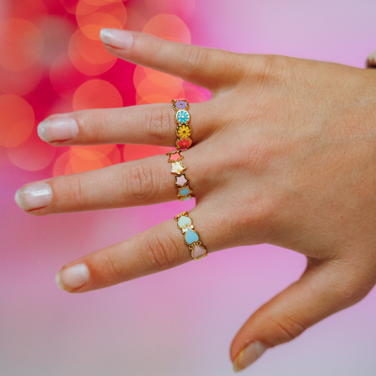 Pastel Heart Ring