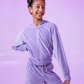 Lavender City Chic Velour Tracksuit