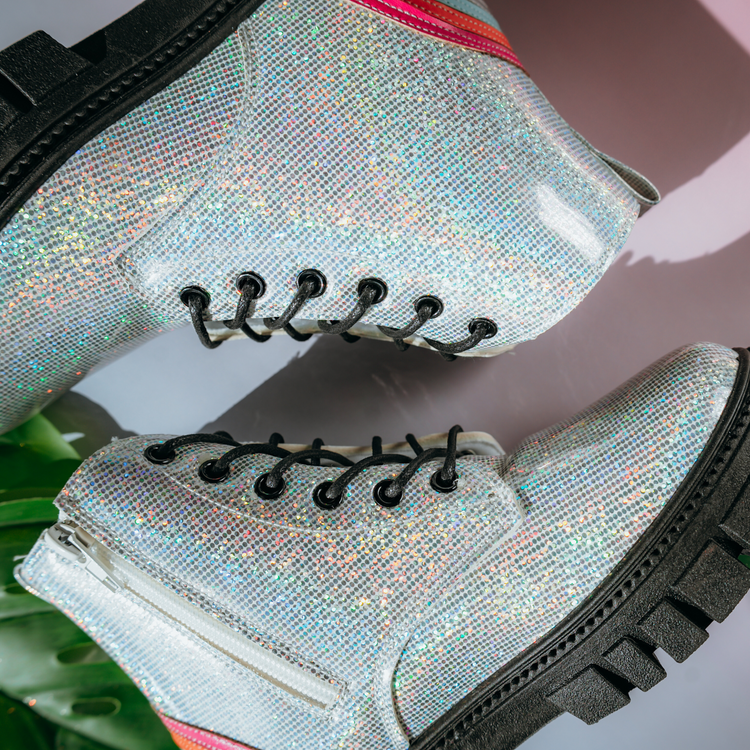 Silver Rainbow Boots