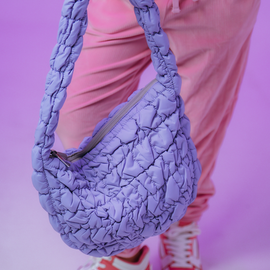 Lavender Quilted Cloud Bag