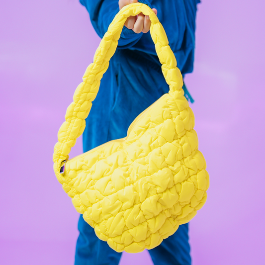 Yellow Quilted Cloud Bag