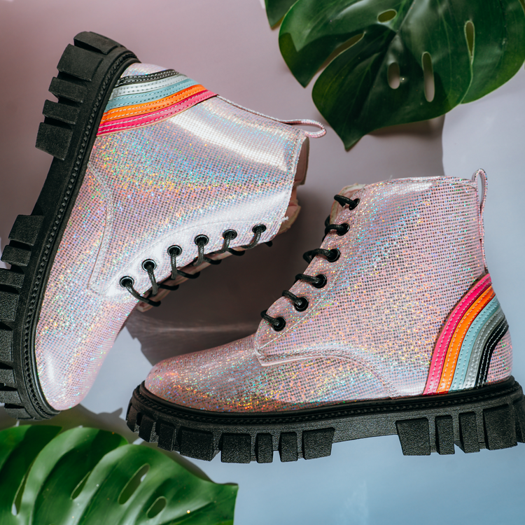 Bubble Gum Rainbow Boots