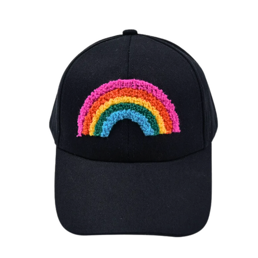 Keep the sun out of your eyes in style with this eye-catching Rainbow Ballcap! Perfect for brightening up any outfit, this cap features a colorful rainbow design that's sure to turn heads. So put a little bit of sunshine on your noggin - you won't regret it!