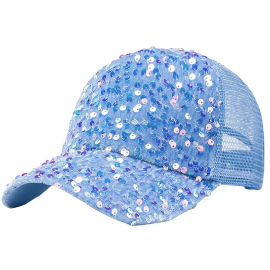 You'll shine like the star you are with the Dazzle Darling Hat! The trucker style hat features a glorious shine that’s sure to make you stand out! Put it on and seize the day, or night, and shine bright like a diamond!