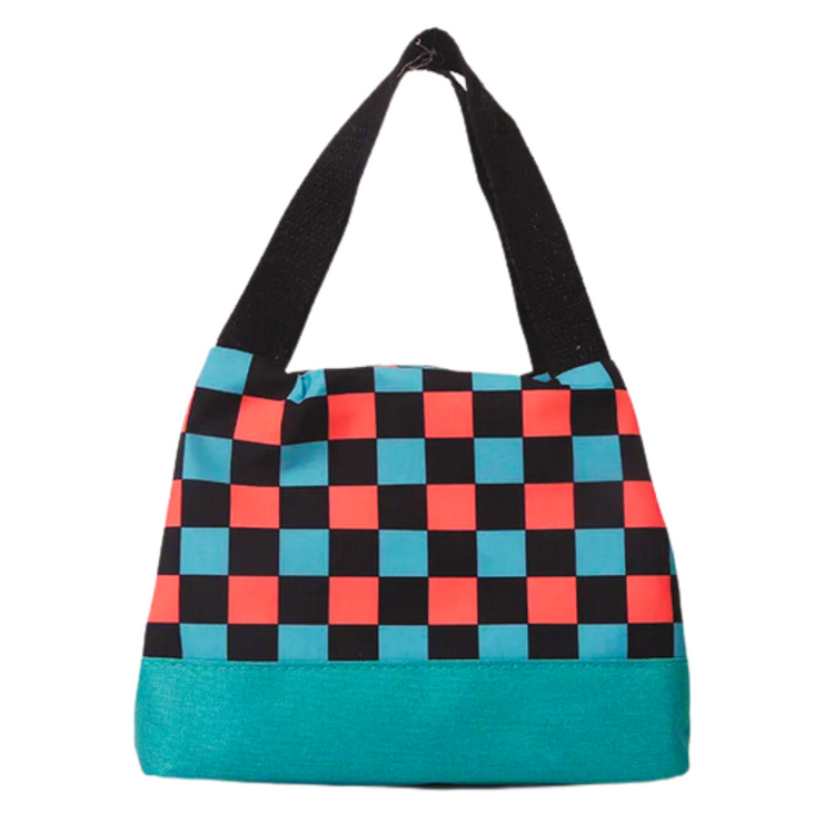 Strap on our Checkered Skate Bag and roll around town in style! This lightweight and eye-catching bag is perfect for any skating enthusiast and adds a pop of color that's sure to turn heads. So, grab your board, pop on this bag, and get ready for a ride like no other!