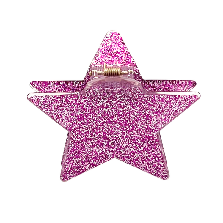 Shine like a star with our Dolly Hair Claw! Perfect for adding extra sparkle and sass to your 'do, this glittery hair accessory will have you feeling like you've stepped out of a music video. Let your style shine bright "like a diamond" with the Dolly Hair Claw! 