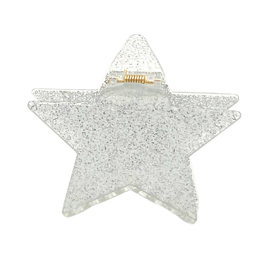 Shine like a star with our Dolly Hair Claw! Perfect for adding extra sparkle and sass to your 'do, this glittery hair accessory will have you feeling like you've stepped out of a music video. Let your style shine bright "like a diamond" with the Dolly Hair Claw! 