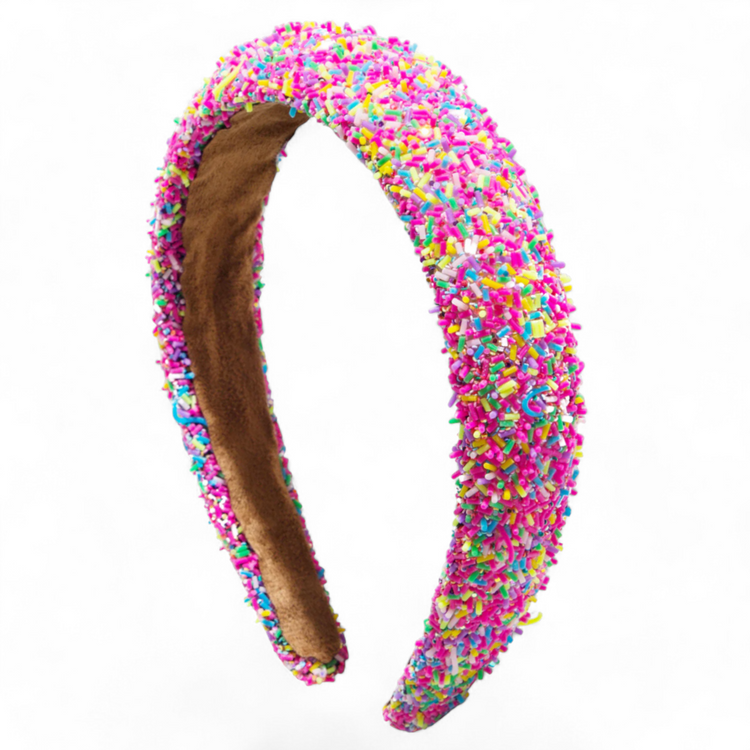 Neon Pink Funfetti Headband