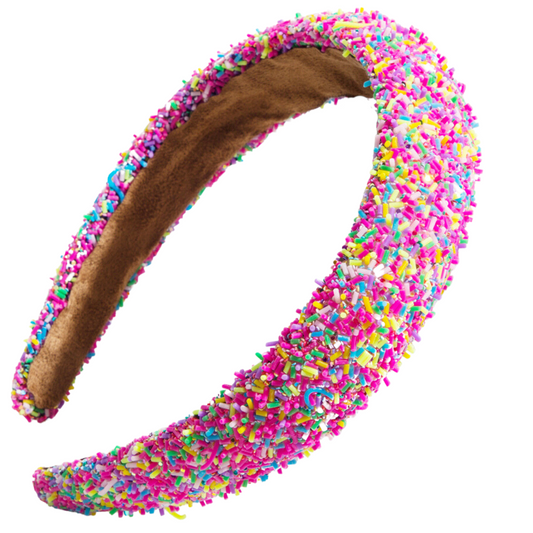 Made with a delicious rainbow of sprinkle-mix colors, this Funfetti Headband is an eye-catching way to spice up all of your favorite looks! Fun and sweet, this headband is sure to add some sparkle and sugar-coated style!