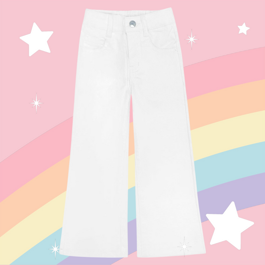 White Starlight Wide-Leg Pants