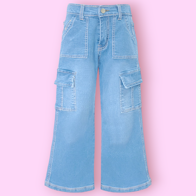 Light Wash Garden Cargo Jeans