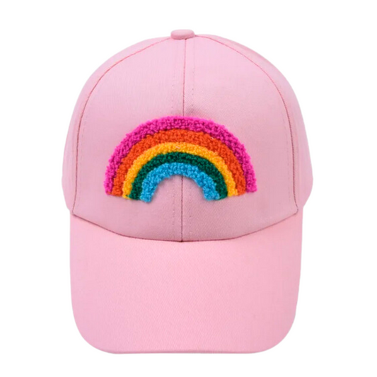 Keep the sun out of your eyes in style with this eye-catching Rainbow Ballcap! Perfect for brightening up any outfit, this cap features a colorful rainbow design that's sure to turn heads. So put a little bit of sunshine on your noggin - you won't regret it!