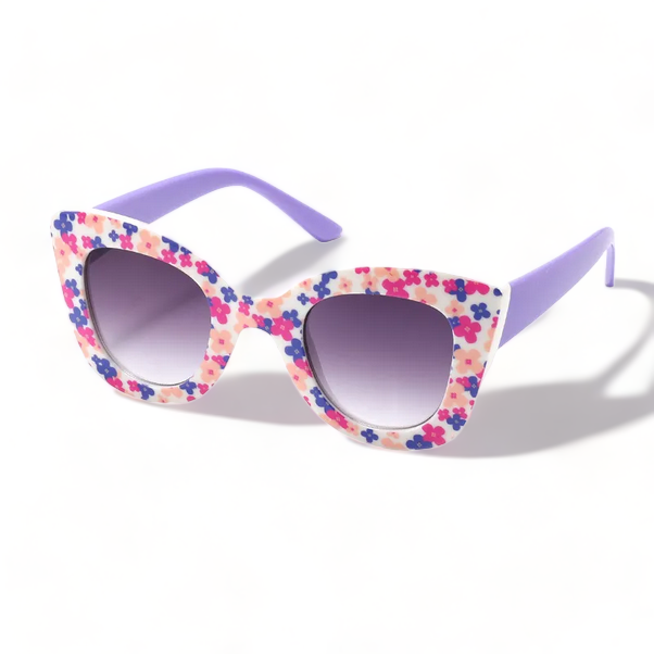 Be the envy of all your friends with these stylish Stacie Floral Sunglasses. Purple and white floral accents will have you stepping out in style and shade - you'll be lookin' fly without breaking a sweat! So pop them on and start soaking up the sun!